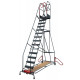 Escabeau de rayonnage 15 marches à immobilisation automatique 150 kg - FIMM - 830008820