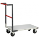 Chariot monté FLATPACK™ dossier fixe 850 x 500 mm plateau mélaminé roues CC 250 kg - 806721110