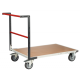 Chariot monté FLATPACK™ dossier fixe 1200 x 800 mm plateau médium roues TPE 400 kg - 806723240