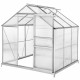 Serre de jardin jardinage outillage aluminium avec embase 190 x 185 x 195 cm 