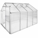 Serre de jardin jardinage outillage aluminium avec embase 250 x 185 x 195 cm  