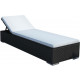 Bain de soleil résine noire coussin blanc