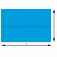 Bâche de piscine rectangulaire bleue 200 x 300 cm  
