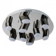 Plafonnier chromé techno 9 ampoules 12 cm