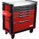 Servante extra large XL 6 tiroirs SAM OUTILLAGE rouge plateau inox - 416-AXL