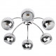 Lustre 6 branches boules métalliques