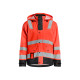 Veste de pluie haute-visibilité niveau 2 - 43022003 - Couleur et taille au choix Rouge fluo-noir