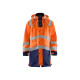 Veste de pluie longue niveau 3 haute-visibilité 43262005 - Couleur et taille au choix Orange fluo-marine