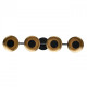 Spot doré techno 4 ampoules 11 cm