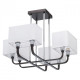 Suspension noire megapolis 8 ampoules 45 cm