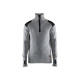 Sweat col camionneur en laine 46301071 - Couleur et taille au choix Gris-Chiné/Gris-Foncé
