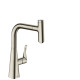 Mitigeur de cuisine 240 metris select m71 avec embout du bec extractible 1 jet, sbox finition stainless steel finish hansgrohe