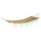 Hamac rayé multicolore avec franges