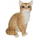Chat assis en résine 30 cm - Couleur au choix