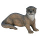 Loutre assise en résine 42 cm