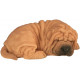 Shar pei dormant en résine 22 cm