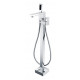 Robinet salle de bain ilot grus, baignoire sur pied