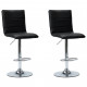 Chaises de bar 2 pcs similicuir - Couleur au choix Noir