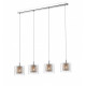 Suspension cuivre kingston 4 lumières