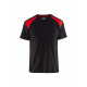 T-shirt bicolore - 33791042 Noir-Rouge
