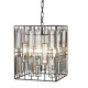 Suspension borg, noir et verre, 4 ampoules