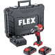 Perceuse-visseuse sans fil compacte à 2 vitesses - 18V - FLEX - Set coffret + 2 batterie 2.5Ah + 1 Chargeur - 519049