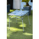 Table à lattes en aluminium o'camp avec housse de transport - structure pliable pour le rangement 