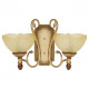 Applique murale marron country 2 ampoules 23 cm