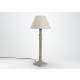Lampe grise alice abat jour lin beige 