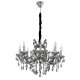 Chandelier chromé crystal 8 ampoules 125 cm