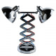 Lampe de table chromée loft 2 ampoules 47 cm
