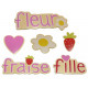 Motifs en bois fraise (lot de 6)