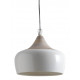 Lampe suspension en métal laqué et bois - Coloris au choix