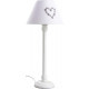 Lampe à poser en bois motif coeur