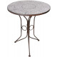 Table en céramique et fer forgé