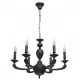Suspension grise neoclassic 6 ampoules 95 cm
