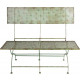 Banc de jardin en métal effet vieilli