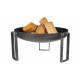 Brasero en acier rond pieds design 80 cm