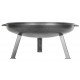Brasero rond en acier 3 pieds fins 60 cm