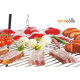 Grill de cuisson en acier inoxydable sur trépieds nobel - Dimension au choix 