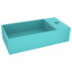 Lavabo de salle de bain avec trop-plein céramique - Couleur au choix Vert-clair-mat