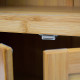 Armoire étagère petit meuble table 2 portes bambou salle de bain salon multifonction 92 cm helloshop26 3213056 