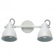 Spot blanc techno 2 ampoules 16 cm