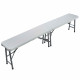 Banc pliant 183x30x47cm plastique/ métal