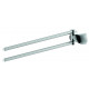 Porte serviette double pivotant zinc chromé série monaco 48 cm