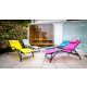 Fauteuil relax bleu - structure pliable et confortable 