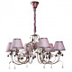 Chandelier chromé elegance 6 ampoules 90 cm