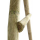 Portique en bois avec balançoire et face à face colobus 