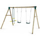 Portique en bois avec balançoire et face à face colobus