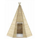 Grand tipi d'extérieur en bois 220 cm